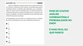 ENEM 2025 - Matem&aacute;tica - Quest&atilde;o 154 (Caderno Amarelo) - Quatro candidatos se apresentaram para...