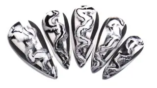 Abstract nail design! Making press-on nails