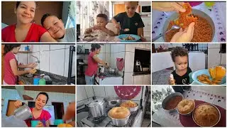 Receita quebra queixo+bolo de laranja+Rotina do dia com a gente café da manhã e almoço 