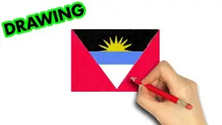 how to draw Antigua and Barbuda flag | Art Therapy