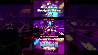 New IShowSpeed Moveset MD Sneak!!!| Roblox | Meme Defense #roblox #memedefense #showcase