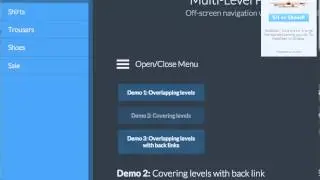 Multi-Level Push Menu demo