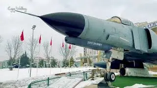 【4K HDR】Shaheen Bey Garden(Şahinbey Parkı Teleferik)Turkiye / relaxation#ASMR #walking on snow || 4K