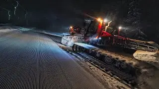 Un Triplé de PistenBully au damage des Pistes des Portes du Mont-Blanc