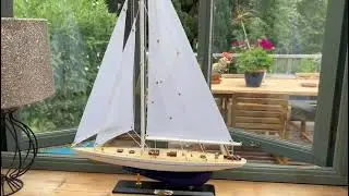 J Class Wooden ENTERPRISE MODEL YACHT
