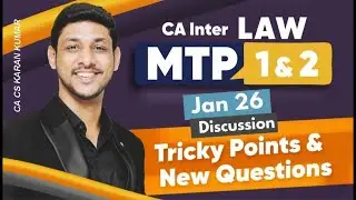 CA Inter Law MTP 1 & MTP 2 for Jan 26✅ | MCQs & Questions💯 | CA Karan Kumar #cainter #cafoundation