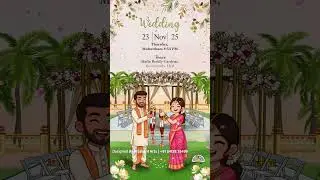 Wedding Invitation Video | Digital Invitation Ideas | Caricature Wedding Invitation #weddinginvites