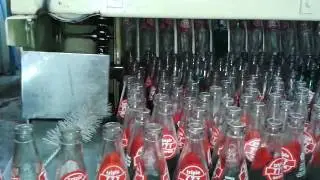 glass bottle washing machine video