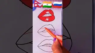 Indian flag drawing on lip 🧡💙💚#shorts #india #army#viral #flag