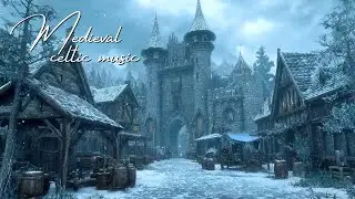 Epic Calm Fantasy Music | Medieval Winter Town Ambience for Study & RPG Sessions
