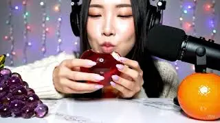 【ASMR】Glass Fruit Eating Sounds | Crunching Sounds