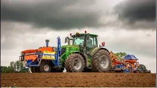 Semis de pois 2021 | JOHN DEERE 6250R & herriau 4m60
