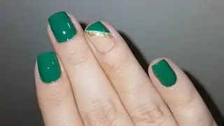NailArt com Folha de Ouro Fácil de Fazer