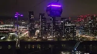 #Travelvlog - Epic night #aerial view of #London from #IFS #cloud #cablecar 🚠 | #travelvlog
