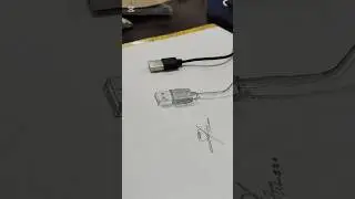 Simple charging cable drawing ✨🖊️ Easy sketch for beginners | Art short 🎨✍️