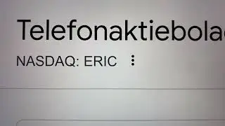 🔴 Telefonaktiebolaget LM Ericsson ERIC Stock Trading Facts 🔴
