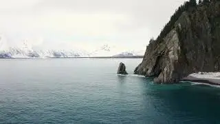 Majestic Arctic Coastline | Stunning Aerial View of Ice, Waves & Frozen Wilderness#drone #nature