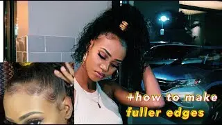 HOW TO: Invisible High curly genie ponytail with weave tutorial + get fuller edges|ClaireFendy