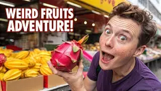 American Tries WEIRD Fruits From An Asian Market First Impressions