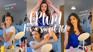 GRWM for a sweet 16! 🎀 | makeup tutorial 💄| Hair cut | Trying rollers!