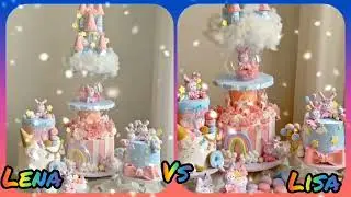 Lena vs Lisa ♥️ ultimate items (part#20)#foru #cartooncharacters #barbie #lisaandlena #foru #cake 