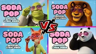 SODA POP 🎵 SHREK vs MADAGASKAR vs ZOOTOPIA vsKUNG-FU PANDA
