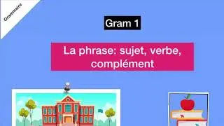 La phrase: sujet, verbe et compl&eacute;ment