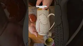 decorating mugs #NowWhatPotteryWorks #Mug #Decorating #FlowerMug #Ceramics #Art #Pottery #Process