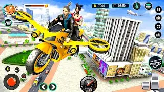 Motorcycle Flying Simulator games | Flying Bike Driving Simulator Game | Motor Bike game video |