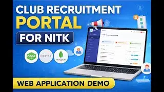 Club Recruitment Portal for NITK | Web Application Demo