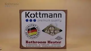 Đ&egrave;n sưởi nh&agrave; tắm &acirc;m trần 4 b&oacute;ng Kottmann K4BT