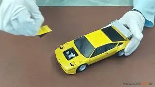 Unboxing 1974 Lamborghini Urraco Rally yellow 1:18 Kyosho diecast scale model car detailed review