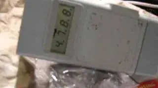 BELLA Dosimeter going out of scale measuring a Thorite specimen