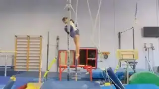 Gymnastic Fail: Shocking Slip into Foam Pit During Training || WooGlobe