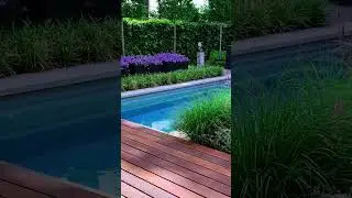 Stijlvolle tuin met zwembad en jacuzzi. #tuinarchitect