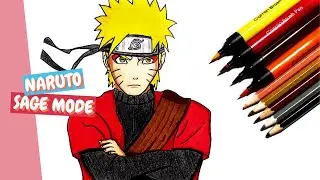 Naruto Sage Mode(Camlin Brush Pens & Color Pencils) - Ank Draws