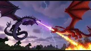 Ender Dragon vs. Fire Dragon: WHO BUILT IT BETTER?! (Minecraft Challenge)
