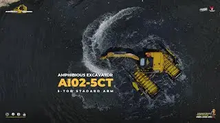 AI02-5CT | 5-Ton Standard Arm Amphibious Excavator for City Water Projects