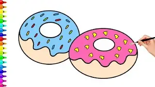 How To Draw A Donuts Easy Drawing For Kids & Toddlers ║Step By Step ║Drawing