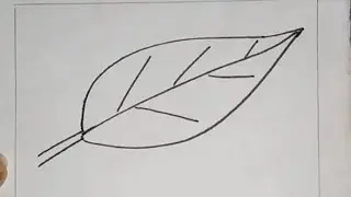 How to draw a leaf drawing || Easy leaf drawing for kids #leaf #drawing #kids 