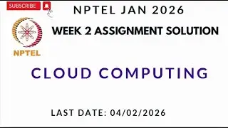Cloud Computing NPTEL Week 2 Assignment Solution | NPTEL Jan 2026 | Solution #nptel