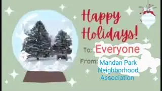 holiday card from Mandan Park Neighborhood Association