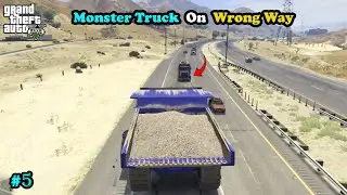 GTA V monster truck disaster at high speed