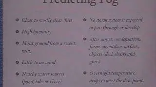 NOV 2011 - Fog (Conditions & Types)