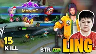 MANIAC! Top Global Ling Fast Hand Gameplay [ Ling Best Build 2021 ] By BTR Kenn - Mobile Legends