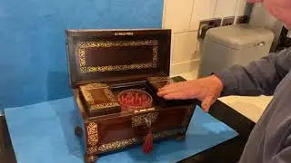 Regency Rosewood Twin Canister Tea Caddy.