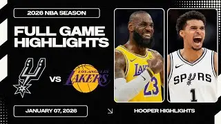 Los Angeles Lakers vs San Antonio Spurs Full Game Highlights | Jan 7 | 2026 NBA Season