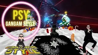 PSY Gangam Style ON Beat Saber ( VR ) Dance 3d Model 3ed person view