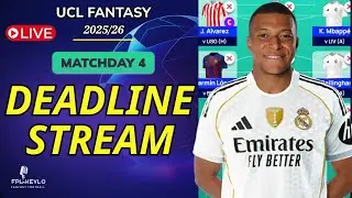 UCL Fantasy Matchday 4 DEADLINE STREAM | LIMITLESS ACTIVE?✅ | Champions League Fantasy 2025/26