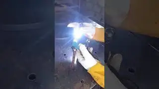 Welding metal outdoor plant pot